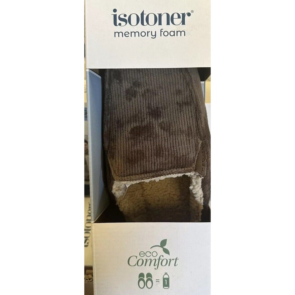 Isotoner Men's Memory Foam Cushioned Hoodback Eco Comfort Slippers 2X, XXL